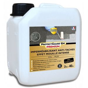 Imperméabilisant antitache Effet mouillé intense - ProtectGuard EM 2L - Jusquà 40m² sol et terrasse - Bidon - 2 L - Traite 40m2