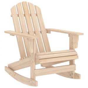 HSF&reg;Chaise &agrave; bascule de jardin - anticorrosion - Fauteuil de bistrot Adirondack bois de sapin massif - 70x915x92 cm pxo85339
