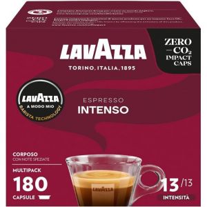LAVAZZA - Cafe Espresso Intenso - 100% Arabica - 180 Capsules Compatibles Lavazza A Modo Mio&reg;
