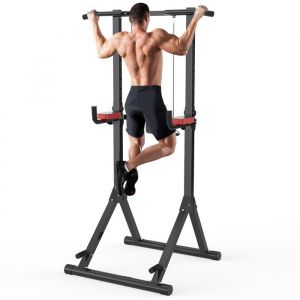 Chaise Romaine Power Tower - DSKEUZEEW - Barre de Tractions R&eacute;glable en hauteur Musculation Pour lentra&icirc;nement &agrave; la Maison
