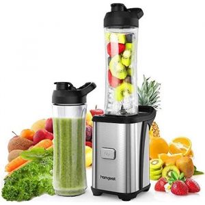 Mixeur Blender - JLJC-Homgeek - 350W - 2 Bouteilles 600ml - Acier Inox - Fonction Smoothie