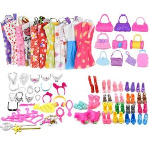 70PCS Lot Vêtements et Accessoires Compatibles Poupée Barbie pour poupée de 30 cm