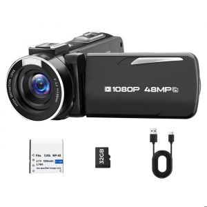 Cam&eacute;scope 4K Campark 48 MP HD Cam&eacute;ra Vid&eacute;o Vlogging Double Objectif Camescope Num&eacute;rique avec 3&Eacute;cran