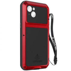 Coque - LOVE MEI - iPhone 14 - Antichoc - &Eacute;tanche - Rouge