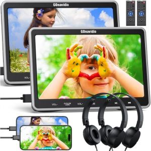 Lecteur DVD Voiture 101 Pouces 101 Pouces avec HDMI - 2 &Eacute;crans et 2 Casques