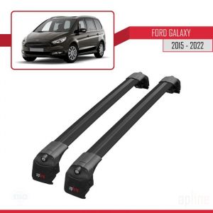 Barres de Toit ACE-2 Railing Porte-Bagages de voiture -NOIR - Ford Galaxy (CD390) 2016-2023