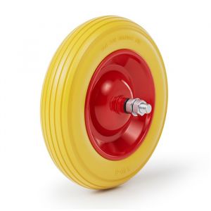 Wiltec Pneu de brouette 3.50-8 &ndash; Roue et Pneumatique en PU &ndash; Jusqu&rsquo;&agrave; 1
