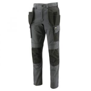 Pantalon de travail - CATERPILLAR - ESSENTIALS - Renforcé - Multipoches - Gris/Noir
