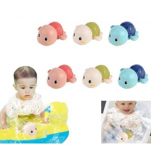 6 Pcs Jouet aquatique tortue &agrave; remonter tortues &agrave; remonter pour le bainJouet Bain B&eacute;b&eacute;Animaux Jouets FlottantsJouets de piscine
