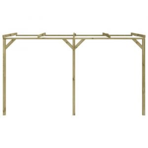 VENTE-FLASH Résistante aux UV/Anti-UV Pergola à appentis 2 x 4 x 22 m Bois(141209)ZLH