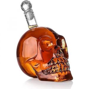 1000ml T&ecirc;te de Mort Carafe a Whisky Carafe T&ecirc;te de Mort bouteille &agrave; vin de grande capacit&eacute; pour Vodka Brandy Vin Whisky
