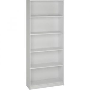 Biblioth&egrave;que - Etag&egrave;re coloris blanc - Hauteur 180 x Longueur 75 x Profondeur 25 cm