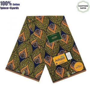 African Tissu - Wax Fabrics - Hollandais - 6 Yards - Haute Qualit&eacute; pour Robe de Mariage - Type 065
