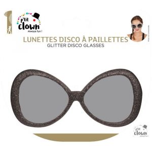 Lunettes - PTIT CLOWN - DISCO Argent - Accessoire de d&eacute;guisement pour Homme ou Femme