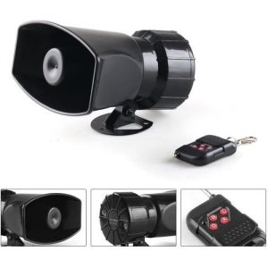 Sir&egrave;ne &eacute;lectronique sans fil 12V 7 sons 130db forte alarme de voiture alarme de Police sir&egrave;ne de feu klaxon de [91A86BD]