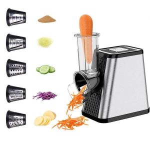 Coupe-légumes électrique 5 lames râpe électrique 5 en 1 tranches fines tranches épaisses râpage épais râpage fin râpé