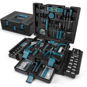 Caisse A Outil Complete 379 Pièces-Boite A Outils Avec Tiroir Ménagers Généraux Malette Outils De Réparation Domestique/Auto Parfa