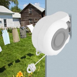 FIL A LINGE - TANCARVILLE - ETENDOIR - SAC DE SECHAGE Séchoir à Linge enrouleur mural 2x 13 m