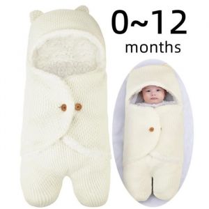 Gigoteuse Hiver Chaude Turbulette - Marque - Mod&egrave;le - Tissu acrylique - Sherpa - Blanc