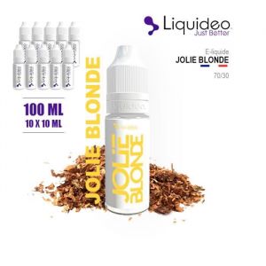 E-LIQUIDE SAVEUR JOLIE BLONDE 100ML EN 3MG DE NICOTINE - 10 X 10 ML - ELIQUIDE MARQUE LIQUIDEO