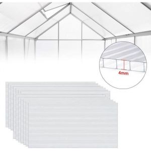 NAIZY 14x Polycarbonate alvéolaire Plaque alvéolaire Double résistant aux UV Plaque alvéolaire 4mm  1025 m² Transparent