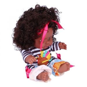 Poupée africaine - OMABETA - Q8-051C - 25 cm - Jouet interactif - Pour filles de 3 à 10 ans