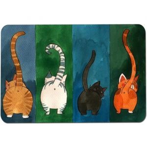 Paillasson Antidérapant Motif ChatYSTP Tapis dentrée Antidérapant Absorbant Décoration dentrée de Paillasson 50x80cm