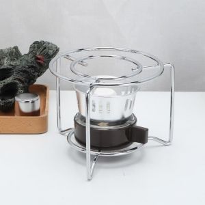 Poêle à alcool Mini poêle de chauffage portatif extérieur en acier inoxydable avec support pour pique-nique de camping à
