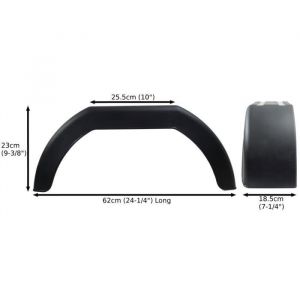 Garde boue pour les roues de la remorque 10 Single / Plastique / aile aile TR002