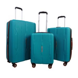 Lot de 3 Valises Extensibles - 100% ABS - LYS Paris 330/3 - Bleu canard