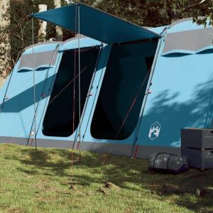 Tente familiale tunnel - vidaXL - 8 personnes - Imperm&eacute;able - 698x315x200 cm - 4 chambres - 2 portes - E-port