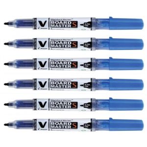 Marqueurs tableau blanc V BOARD MASTER S Ultra Fine Bleu - PILOT - Lot de 6