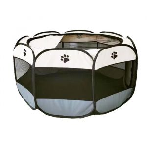 Parc à Chiots - DDCAQIOUA® - Octogonal - Pliable - Résistant à leau - 73cm de hauteur
