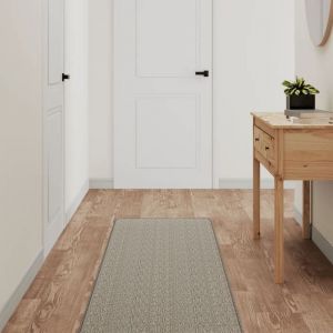vidaXL Tapis de couloir aspect sisal platina 50x200 cm tapis dentrée tapis de porte tapis de couloir lavable moquette 355766