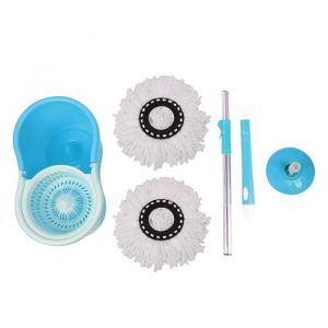 Set balai serpillère seau essoreur Clean Twist Disc Mop pour nettoyage des sols - ERROLVES - Bleu