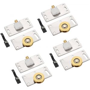 Lot de 4 paires de roulettes pour portes coulissantes poulies coulissantes pour placard roulettes coulissantes pour meubles roul
