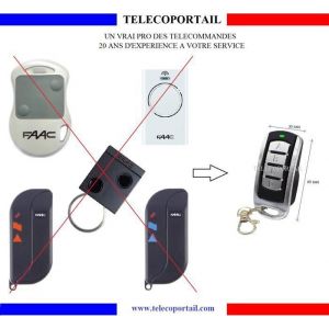 TELECOMMANDE COPIEUSE FAAC XT2 XT4 TML2 TML4 T2 T4 DL2 DL4 433Mhz OU 868Mhz - TELECOMMANDE MULTIFREQUENCE DE PORTAIL COULEUR NOIRE