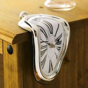 Horloge - Dali - Melting Time - Chromé - Métal - Asymétrique