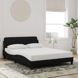 Lit Double Moderne - Cadre de lit - 2 Places - noir 140x190 cm velours VIDAXL5587918