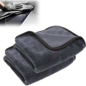 2 Chiffons de Séchage 40*60Cm+40x40CmChiffon en Microfibre Extra Absorbant pour Cabine de Douche Voiture Maison CampingTaches