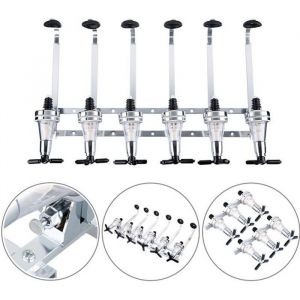 Finether Six Porte-bouteille mural Bar Butler Distributeur de bouteille pour boisson / vin / jus /Cocktail / alcool Avec Doseur