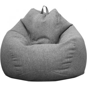 Pouf sans Remplissage 80×90 cmPouf Poire Adulte EnfantsPouf ClassiqueHousse Pouf Poire pour DétenteChaises Longues (Gris foncé)