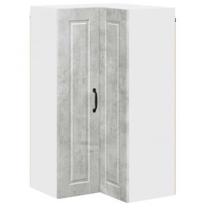 En solde Buffet de cuisine( 1 pc) Meuble bas/Armoire rangement avec &eacute;tag&egrave;re Gris b&eacute;ton 57x57x100 cm A2143