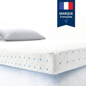 ViscoSoft - Surmatelas 160x200 Gel, Surmatelas Rafraichissant Memoire de Forme 5cm, Effet Frais et Relaxant, Housse Bambou Lavable