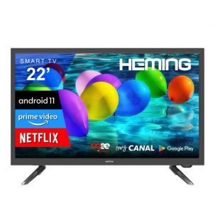 HEMING Smart TV 22 55 cm Android Connecté WIFI + Bluetooth - 12/24V/220V - Camping Car Bateau Poids Lourd Cuisine