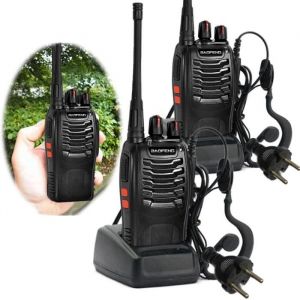 talkie walkie Baofeng BF-888 s 2PCS UHF 400-470MHZ 2 voies Radio 16CH 5W longue portee ARVA interphone
