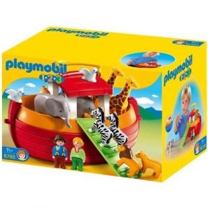 Jouet - PLAYMOBIL - Arche de Noé Transportable - 2 personnages - Bateau - Animaux