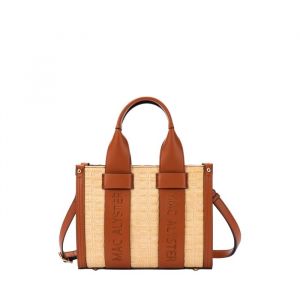 Sac &agrave; main - Mac Alyster - Cognac - 27x22x9 cm - Fermeture zipp&eacute;e - Femme