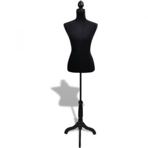 Bonne qualité - Buste de couture - Mannequin de Couture Buste Décoratif de Femme Noir @90718 :