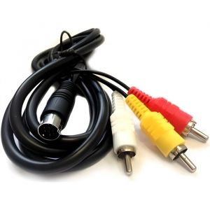 C&acirc;ble Audio Vid&eacute;o - SEGA - Mega Drive 2 - 180 m - RCA AV St&eacute;r&eacute;o - Connectique Filaire